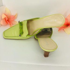 Etiene Aigner Lime Green Mules